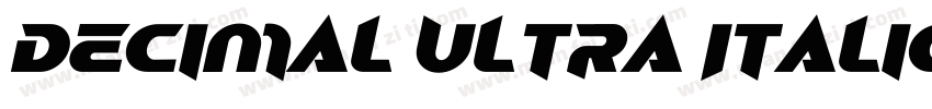 Decimal Ultra Italic字体转换